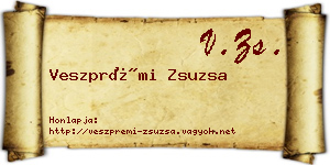 Veszprémi Zsuzsa névjegykártya